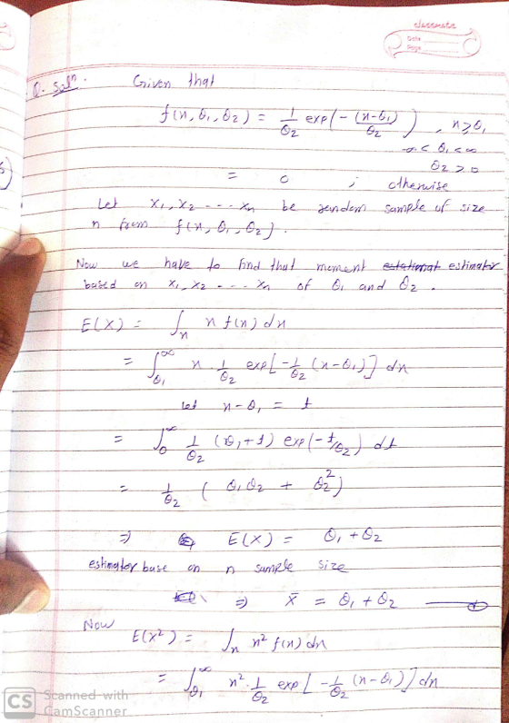 Given that fin & Oz) o expl - (n-bi) nao O2 za otherwise = ; Let XXz be freno fun, O O2) sander sample of size have to Now ba