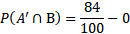 84 P(ANB) = 100 0