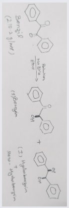 OH Benzil (210-2 g/mol ) (+)Bergen (I) Hycloberzoin Meso- rychobenzoin