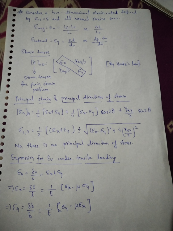 # defined Consider a by E12 = & two and dimensional strain rated all normal strains zero, Evony: Ex-Le-to Erateral - Ey Ad or