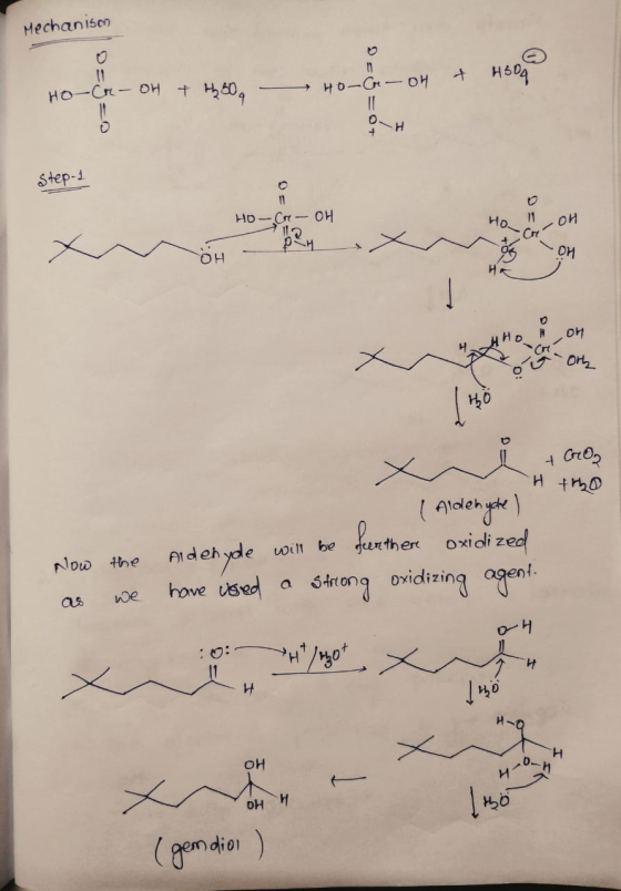 Mechanism 11 11 + 4504 HO-Cr-OH + H250g Ho-Cr - oh II 0 + H Step-1 11 HO Со - он 12 HO. 11 OH ОИ OH H O 애 Orl + Croa H ho Now