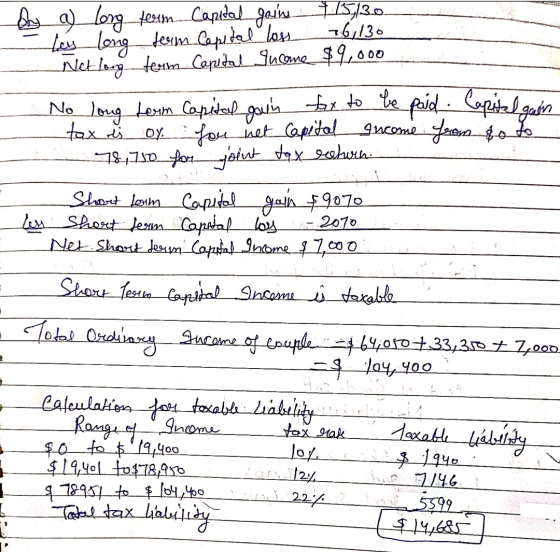 long term Capital gains 415/30. 76,130 Les long form Capital loss Netlong term Capital Income_$9,000 No long term Capital gow