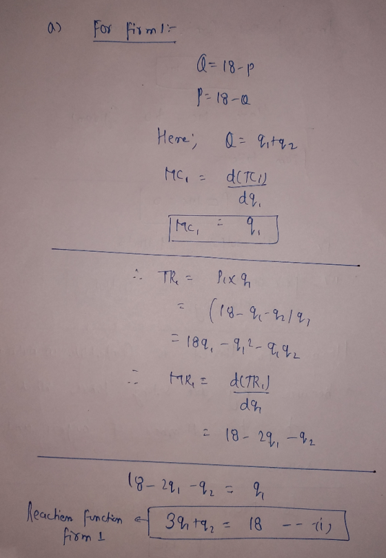 as For firmie Q = 18-1 p=18-0 Here, Q = 9,792 MC, dCTC ;) dq, q IMC, 2 The = Pixh (18-9-219, = 189, - q, 2-9q TRE de TRJ dh a