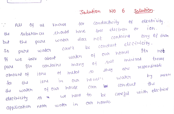 Solution No 6 Solution .ALU AW 어 us known tor conclu내vity of elect nuty but thi pune w, atul does not containt any อธ์ thin p
