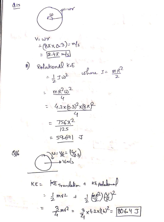15 qV=uY 0.3)s 2.47 mls BRelahiondl k.E mR 2 2 mRa2 4.2x (0.3) x8A 4 7562 25S SR69J KE Allo KE Trauslahion KE 2 x4.2x)806.4J