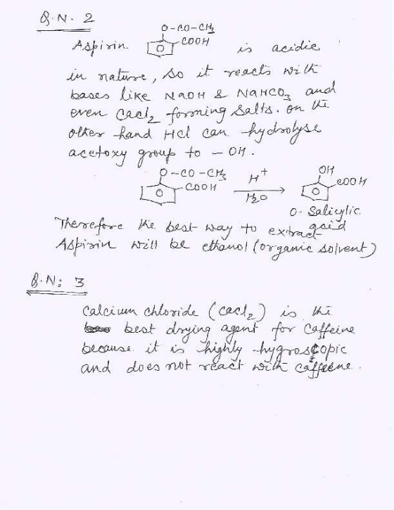 N 2 o-c0-CH COOH Aspirin acidie in nalrt, So itreael wi baaes like even Caal, forming salta. en other Rand Het cany acetory g