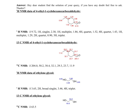 Answer: Hey dear student find the solution of your query, if you have any doubt feel free to ask. Thanks!! H NMR data of 4-e