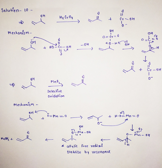 solution-10- H₂ Cr Oy On 애 mechanism. O=(r=0 +0-Mkou OOH w + HO - CV-OM co H Ст — ОН 04 Selective oxidation Mechanism a OH +