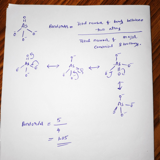Bond ordes & Total number of bunely betwees two atory Total number of Canonical majar structure, 0 - AS = Ascó - on ! As - Bo