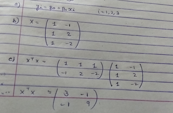 Ye= Bo + Bixi i=1,2,3 X = 1 1 1 2 1 - 2 х 1 1 -1 1 2 1 1 -2) 1 1 1 - 1 2 -2