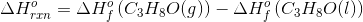 ΔΗ» = ΔH (CHOg)) – ΔΗ? (CHNO(1))