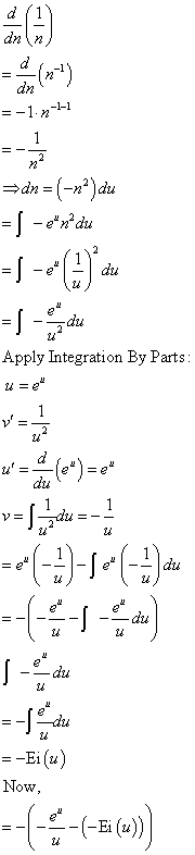 ( - CC -1-1 = -18 1 E- 2 2 = dn = (-radio = - erredia () a -= e -dra Apply Integration By Parts: v1 (e) =e PE (-1)-1 (-) (m)
