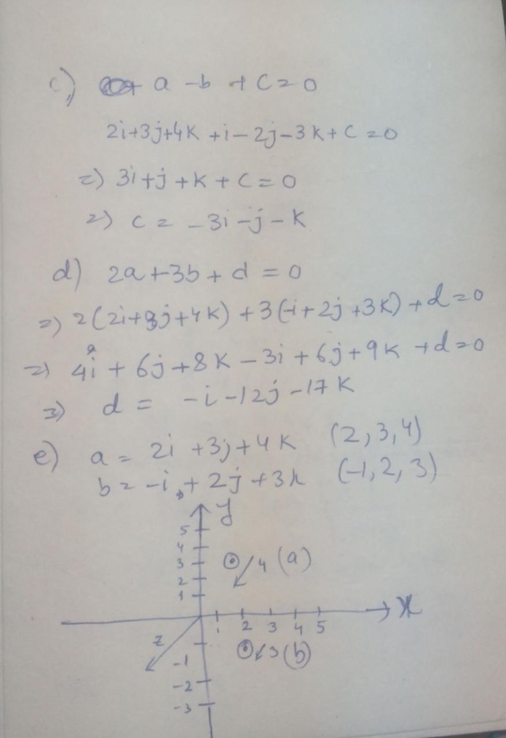 got a b of Cao 21+ 3j+4K +i-23-3k + C 20 2) 3i+j+k+c=0 2) c2 -3i-j-k d) 2a +3b+d=0 2) 2(zi+gjt4k) + 3 (i+ 2) +3K) + d 20 2 4