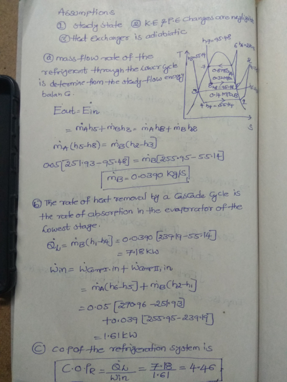 Assomption s ① stdyGtafe @kEfRe changes are nedlai ④ttd exchan er is adiabictic hy-95-48 rsst mass-flow,role of the T oto enc