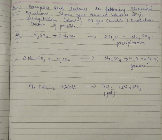 Complete and balance equations. Show your precipitation Colour reaction _ f possible. H, ou + 2NaOH ter falluing Channed answ