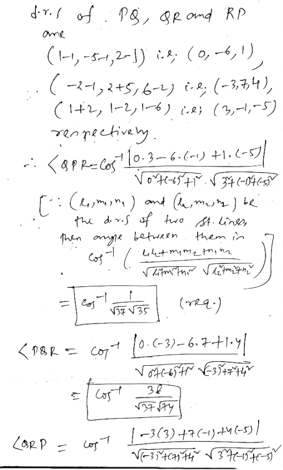 dores of : PQ, QR and RP ame (1-1, -561,2-1) ice; (0, -6,1), .(-21, 2+5, 6-2) i. l; (-3,7,4), (1+2, 1-2, 1-6) 1.8; (3,-1,-5)