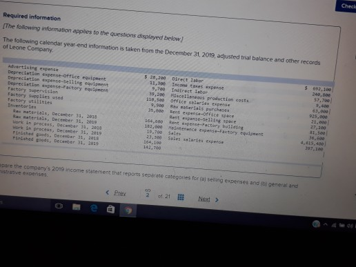 equired information he following information applies to the questions displayed below.) he following Calendar year end inform