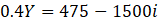 0.4Y = 475-1500i