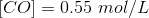 col = 0.55 mol/L