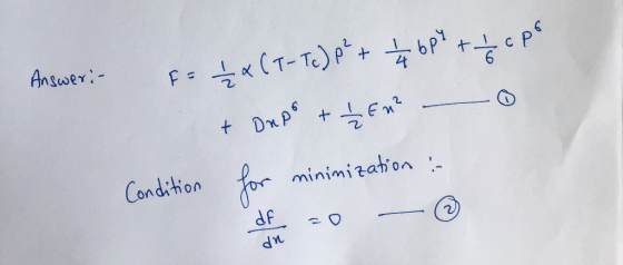 Answer 6 飞 Cond tion or minimitanon dF Yt yL
