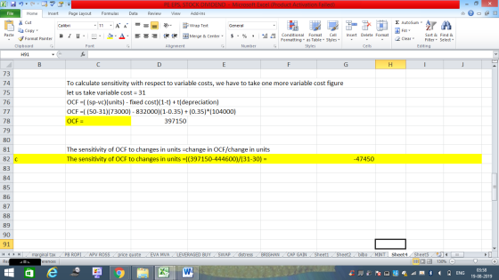 PE EPS, STOCK DIVIDEND - Microsoft Excel (Product Activation Failed) View Add-Ins File Home Insert Page Layout Formulas Data