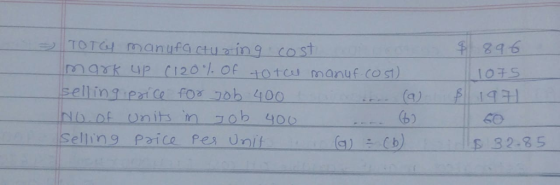 TOTGI manufactuming cos mask up (120. of totcu manuf cos) selling eriCe fos job 400 24 6 10于5 со elling Paice Pes Unif ÷ (b)