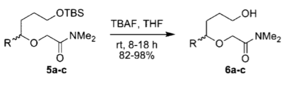 OTBS OH TBAF, THF rt, 8-18 h 82-98% 5a-c 6a-c