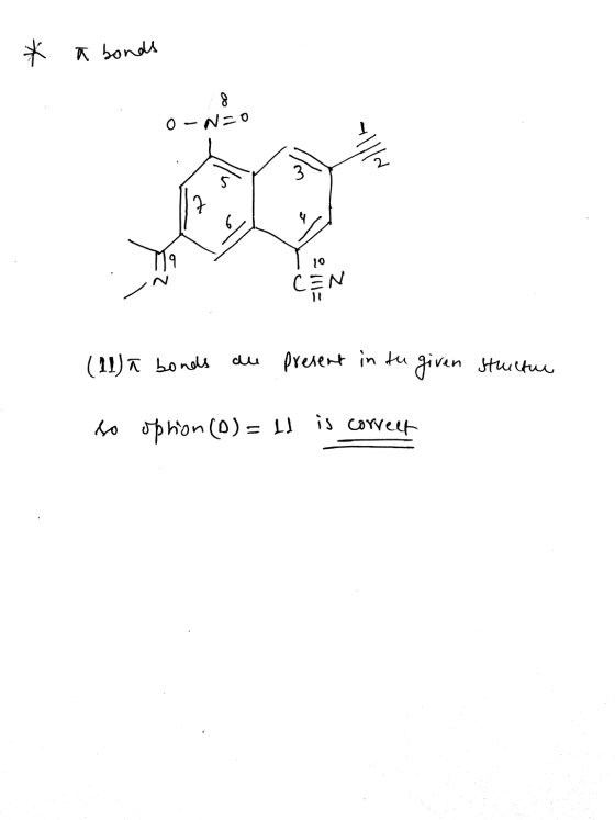 * a bonds o - N= 0 2111 (11) ñ bonds de present in te given tu so opsion (O)= ld is correct