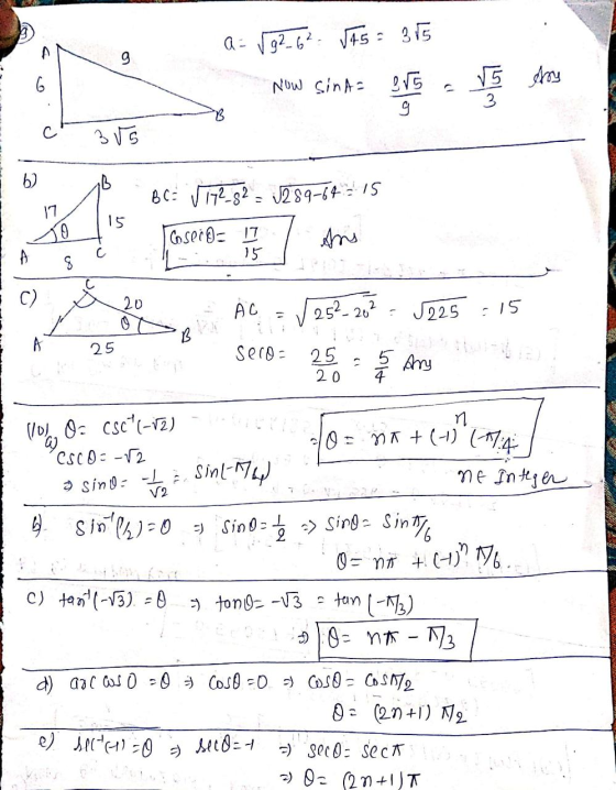 a = √ 92 6² - VA5 = 355 NOW Sing= lys - phong choro 1B s BC= VT72-32= 1289-64 = 15 Coseco= 17 7 ans I so A 25 pada AC=1252-0