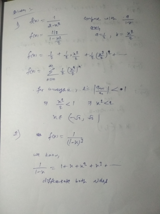 a acob 1/2 2 - 2 swa 1 compare with a for- 1-2 arte, & x2 fon = 1 + 1 2 1 2 2 2 + b ( 12 ) + - for = Z for convergence, en 19