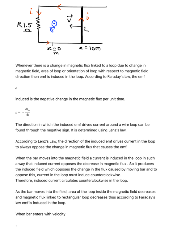 T> R 1.5 x-lom HO m Whenever there is a change in magnetic flux linked to a loop due to change in magnetic field, area of loo