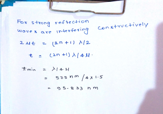 Fos strongseftection Conxtrvctively are nteafesin (2n + 4시 5ts n m// 4 χι.S = 95-833 nm
