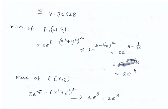 = 7.72628 min of P( y) - 2e Max of C)