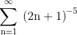 Σ (2n + 1)
