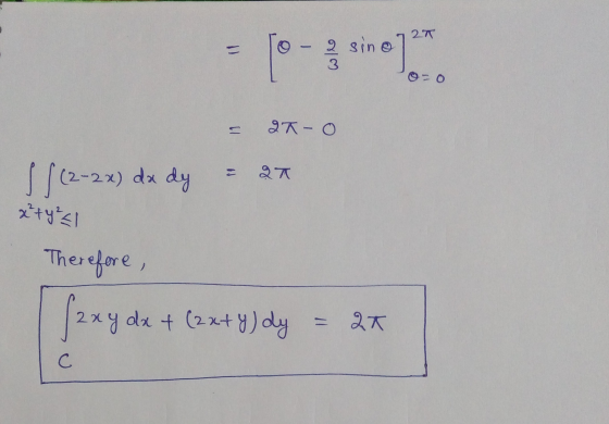 - [ 0 - 3 sino123 - O 13 2T-0 1 / (2-2x) dx dy = 24 x²+4²1 Therefore dx + (2x+y) dy at С