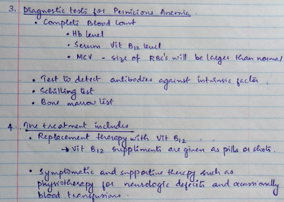 3. teses 101 Peinicions Anemia Dagnestie Complel Palovd Lount Hb lenel Seum Vit B12 leul size of Recs will be lauges tean ne