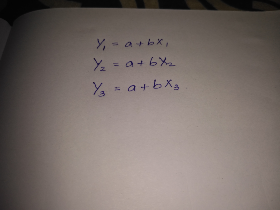 Y = a + bx, Y = a+bX2 Y = a+bX₂