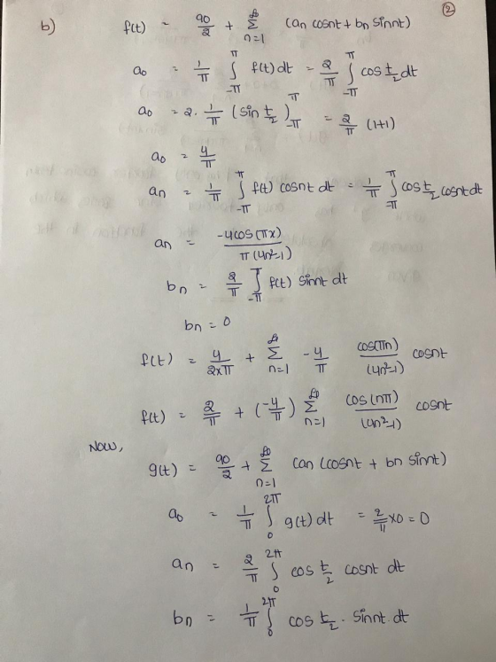 Pit) clo can cosnt + bo sprint) + n=1 F a j fuldt ao *2. 1980) T scos Edt (1) T oft ao - 4 an a tr s flt) cosnt at 1 7 stat T