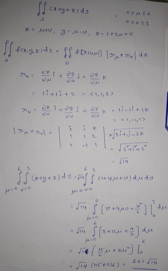 Caty + Zids s of us6 osv=3 x = letu, y=Mare, z=1+2ut SS f(x, y, 21 ds = ff found by utrul da о) е ru ey + j+ مرده ou رلو litl