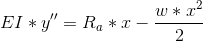 0% α- EI * y = R * 1 - 2
