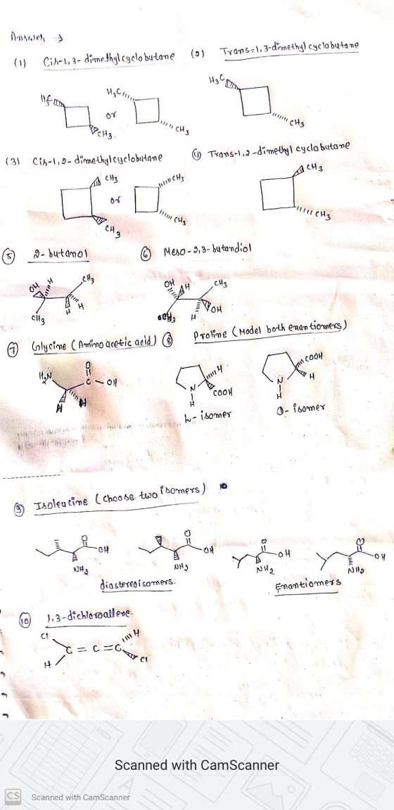 Amwel (2) Trans-1, 3-dimethyl cyclobutane (1) Cis-1,3-dimethyl cyclobutane нэ 1,с.), life IT or CH₃ CH3 ICH ₂. (3) Cin-1,9-di