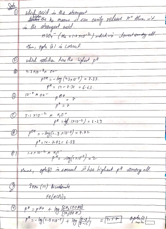 which acid is the strongest get the key meana vitelin easily release nt thes, ot is the strongest acid. nsou (ha = 1:2710-2)