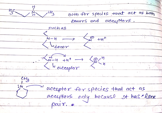 Both for species that act as both donors and acceptors. such as N-u thotut donor st - e si acceptor acceptor acceptors pair.