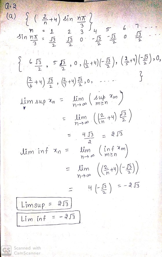 (a) { ( 2 + 4) sin nn} . 6 Ji 5 7 s .. 1 in sin no : CE, 58,0,4+4)(-5), (**)(-5),0, +4), 6+4)2,0, -... } dim supan = tim (om)