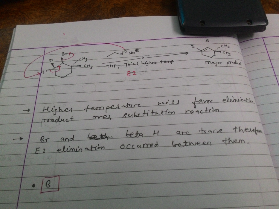 CH2 erf NA CH3 मर CH3 THf, 7ochyher temp E 2 major pmdnes T T wil favar elenintin ighes temperatire paduct Rube tithtton ore