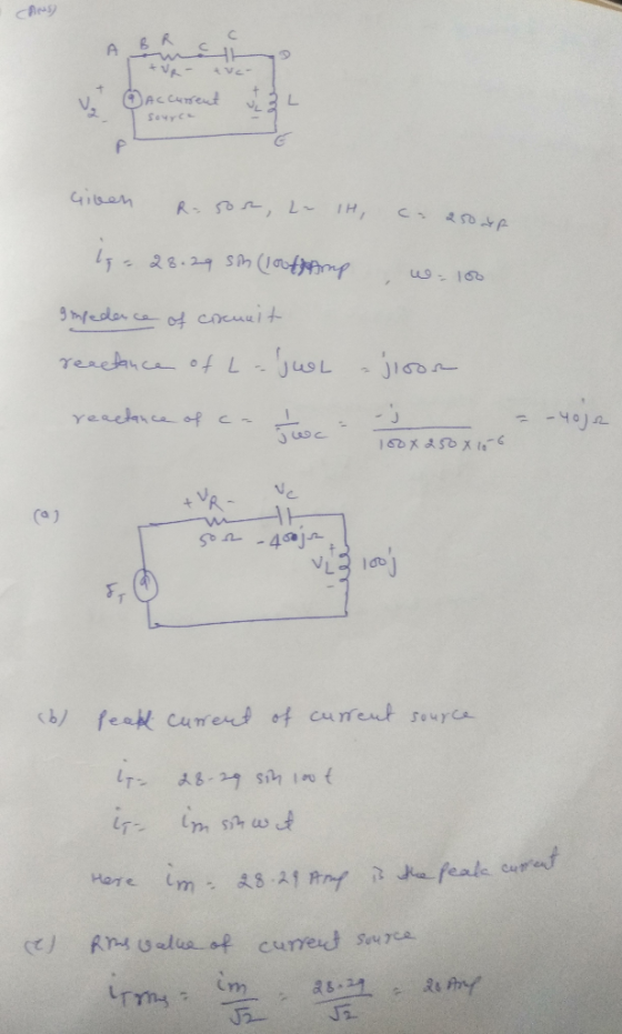 AND EUR 6 Accurrent اعوان اکرم - H . ملے وو - 28.29 Sim (louts Amp , w=100 gonfedance of corcuult. recetance of Lejwel reacta