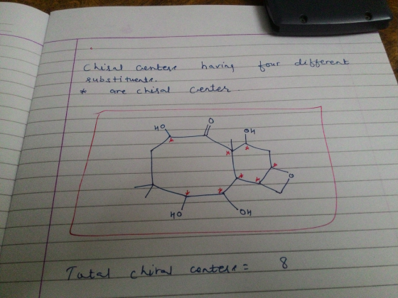 four different Chisal Centere substi twente. * are chiral having Center HO он Tatal chiral contera