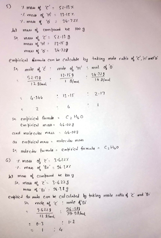 Y mass of Ca 52.13x .), mas of H = 13.15% % mau of 0 : 34.72%. let mass of compound be 100 g so, mass of C = 52.13 g ma