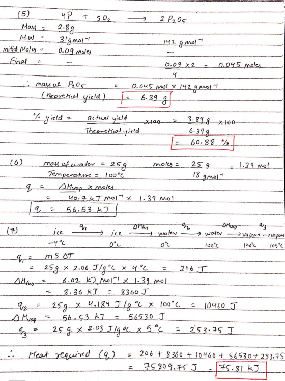 2 P₂O5 . (5) up + 50₂ Mass: 2.8g MW_319 mol initial Moles = 0.09 moles final = 142 goolt - 0.09_x2 0.045. moles = 142 groll m