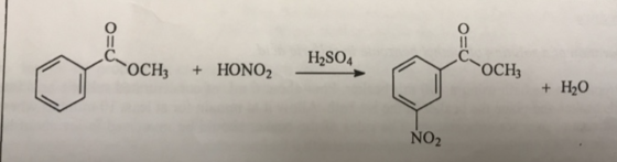 H2SO4 OCH3 + HONO2 OCH; + H2O NO2
